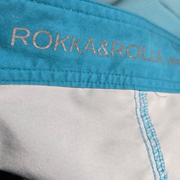 Rokka & Rolla Blue White Ombre Swim Surf Board Shorts Men 2XL - Picture 9 of 10